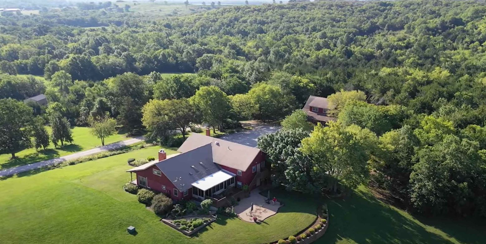 Aerial view of Cedar Crest Lodge