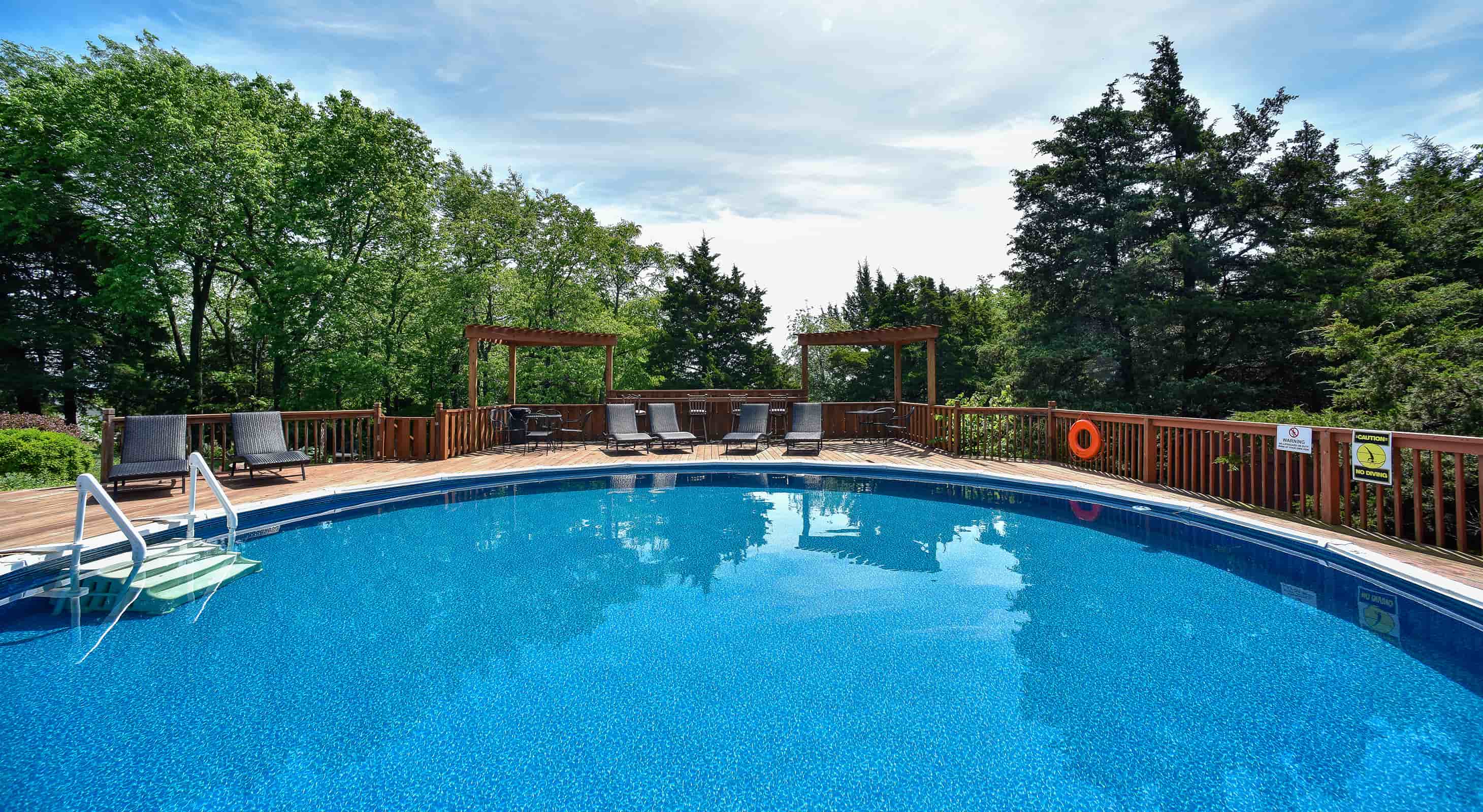 View of pool looking east