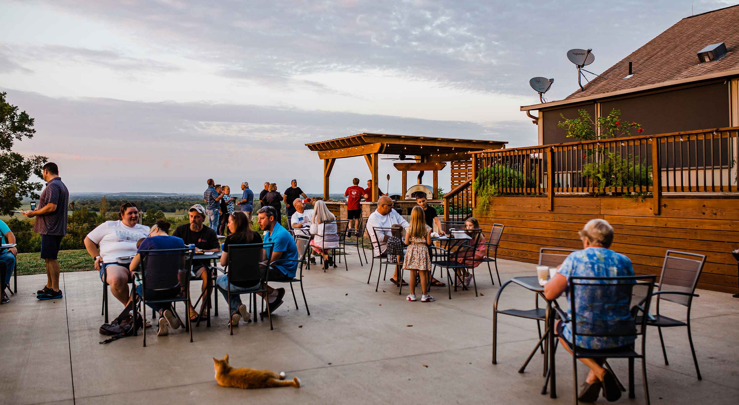 Retreat event on the patio