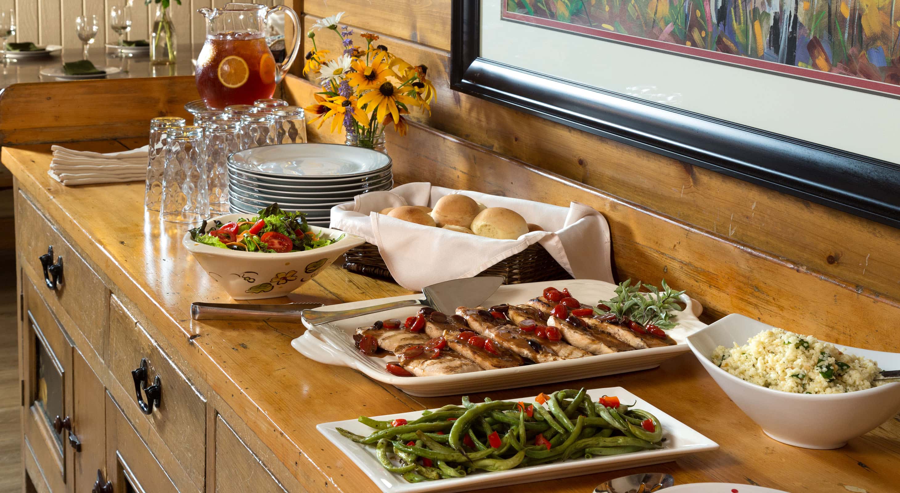 Kansas dining buffet table