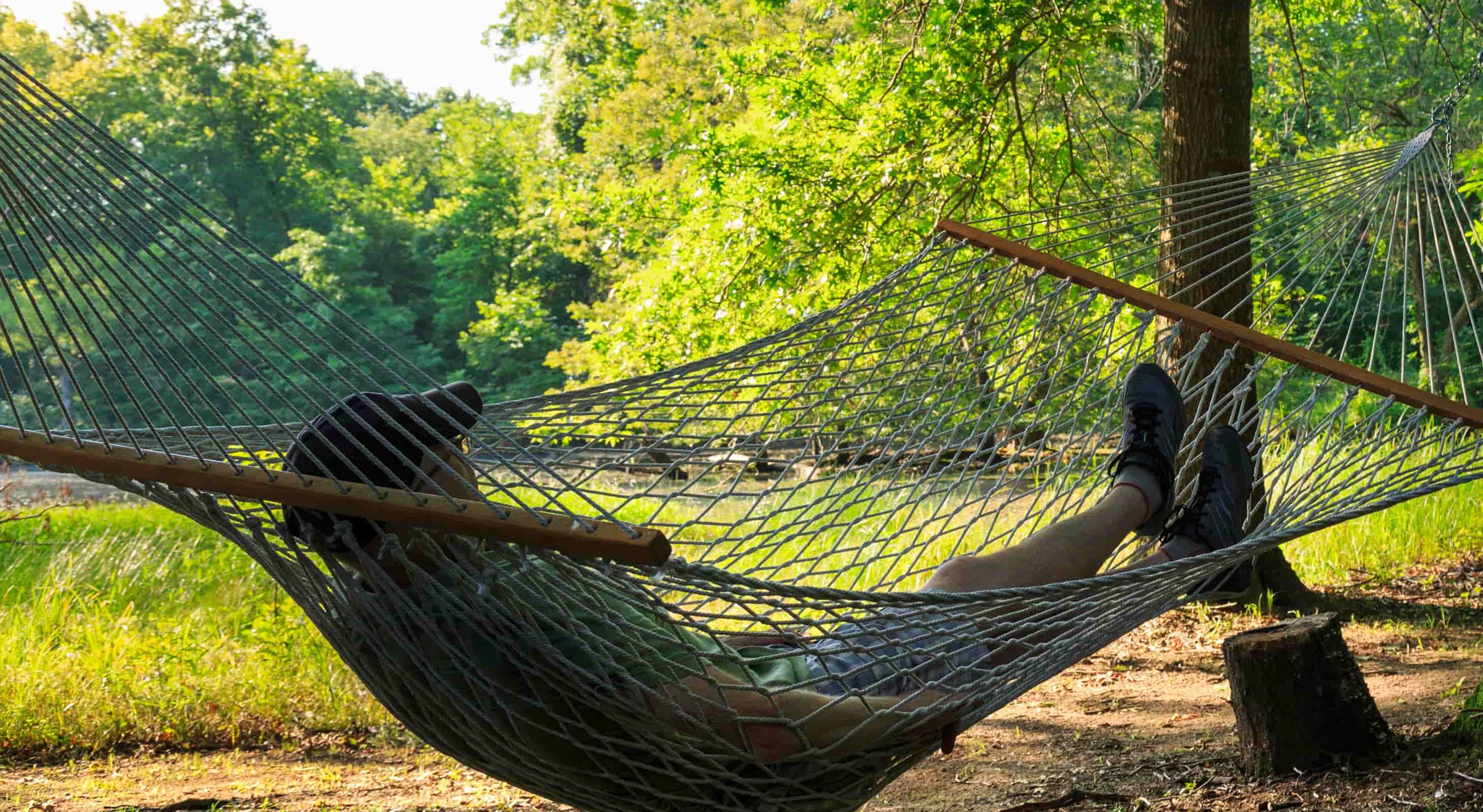 Man in hammock