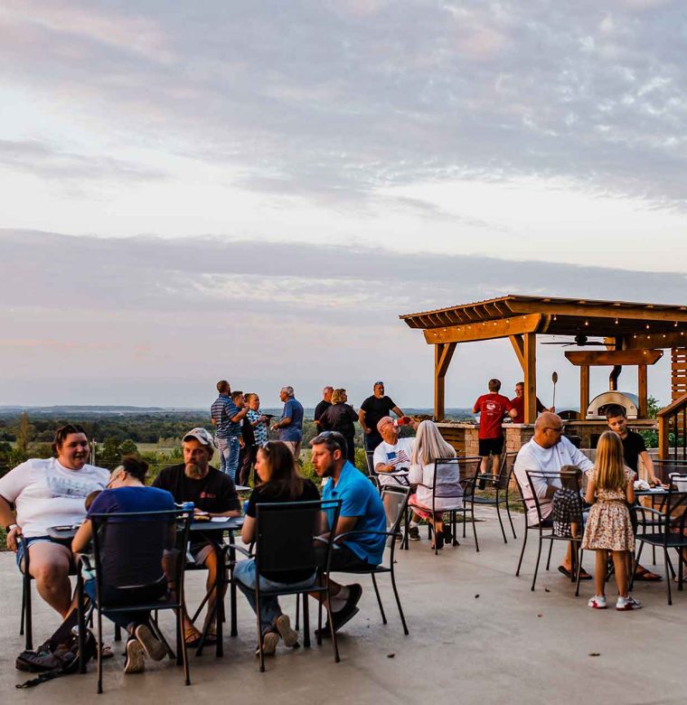 Private event on the patio at our Kansas bed and breakfast