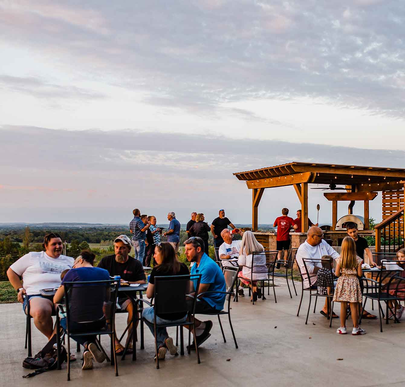 Private event on the patio at our Kansas bed and breakfast