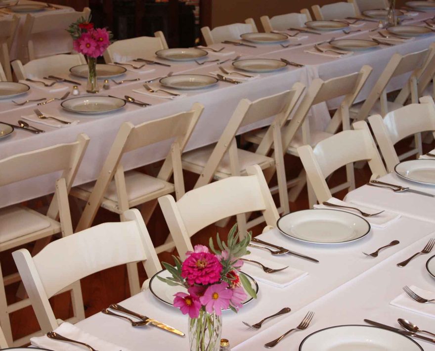 Kansas wedding reception table settings