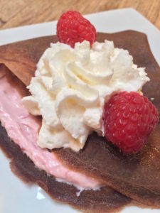 Chocolate Raspberry Crepes at Kansas Bed and Breakfast