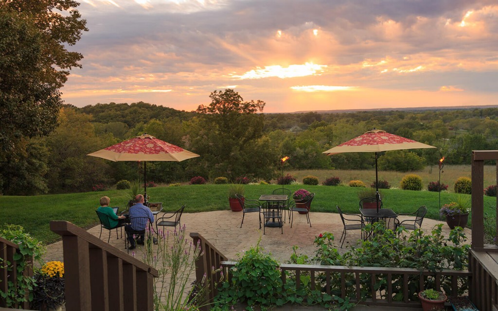 Sunset at our Kansas bed and breakfast