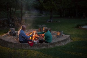 Fire pit perfect for star gazing in the evenings