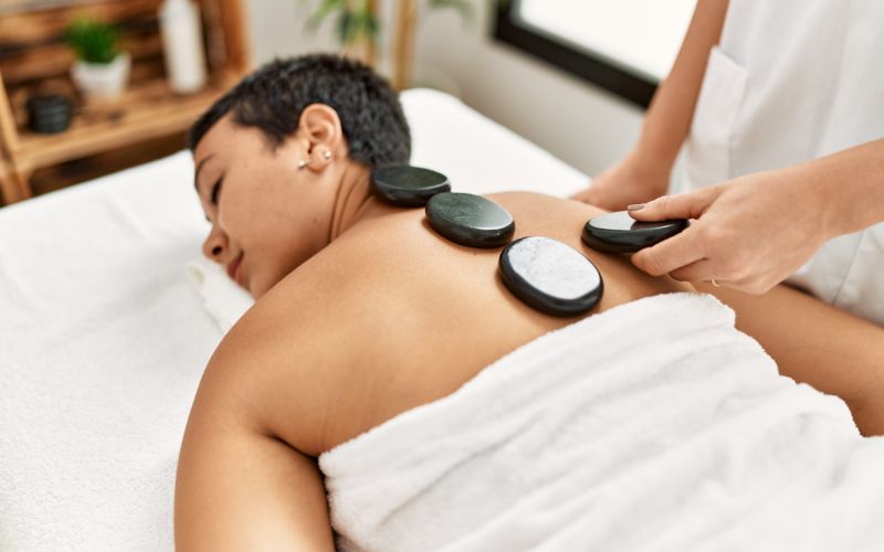 Hot Stone Massage during Getaway near Oklahoma City