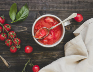 Homemade tomato sauce at Italian cooking class in Kansas