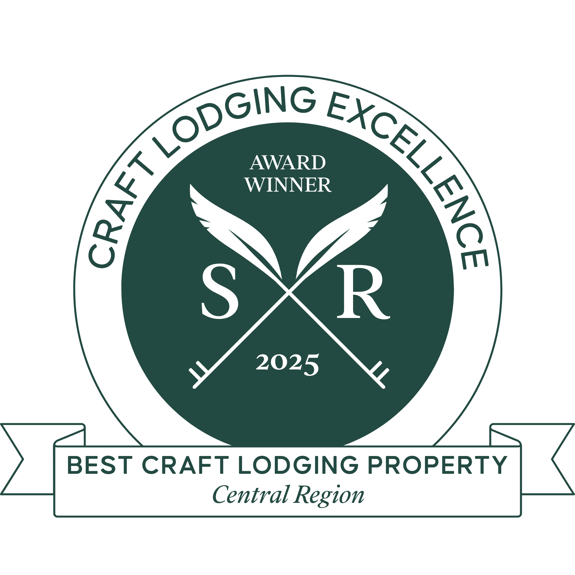 Best Craft Lodging Property Award for Central Region logo 2025